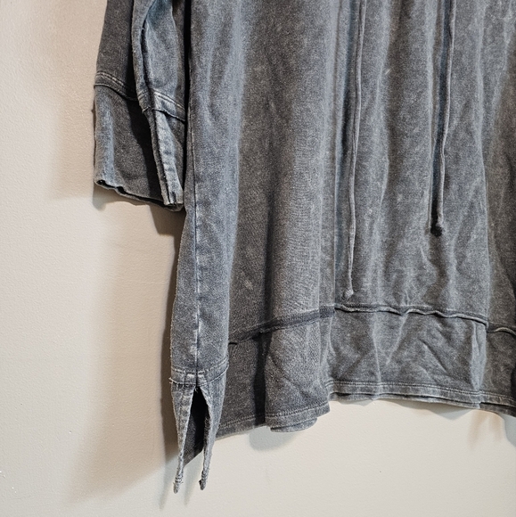 CJ Banks Tunic Top Women's size X Stonewashed Gray 3/4 Sleeve Stretch Pullover - Picture 2 of 7